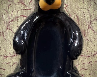 Black Bear Ceramic Soap Dish