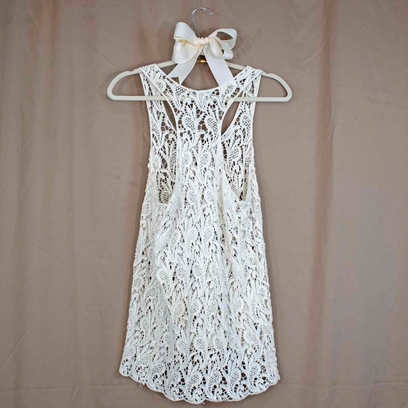 Vintage Off White Lace Tunic