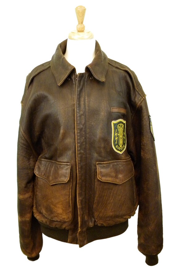 Avirex War Correspondent Leather Flight 