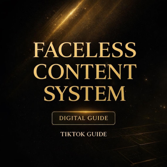 Faceless Content System for TikTok | Build & Grow a Faceless Page | Digital Guide