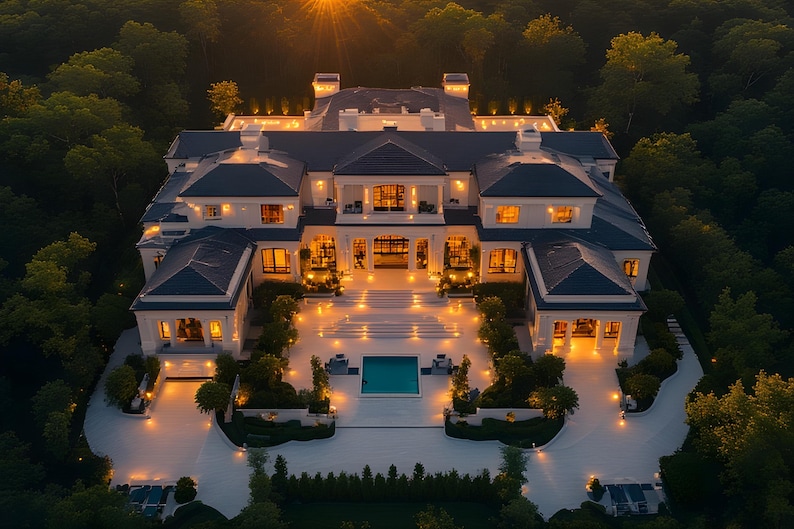 Multiple Mansions Luxury Mansions Vault — 300+ Cinematic Golden-hour Images - Etsy