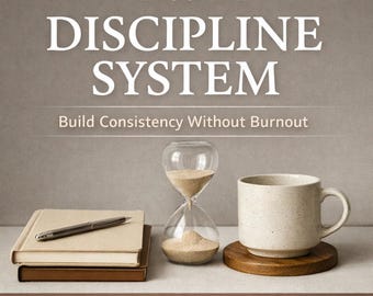 Personal Discipline System | Build Consistency Without Burnout | Calm Self-Discipline & Habit Framework (Digital Guide)