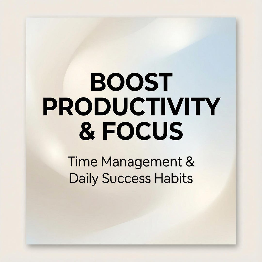 Boosting Productivity and Focus – Time Management, Goal Setting & Daily ...
