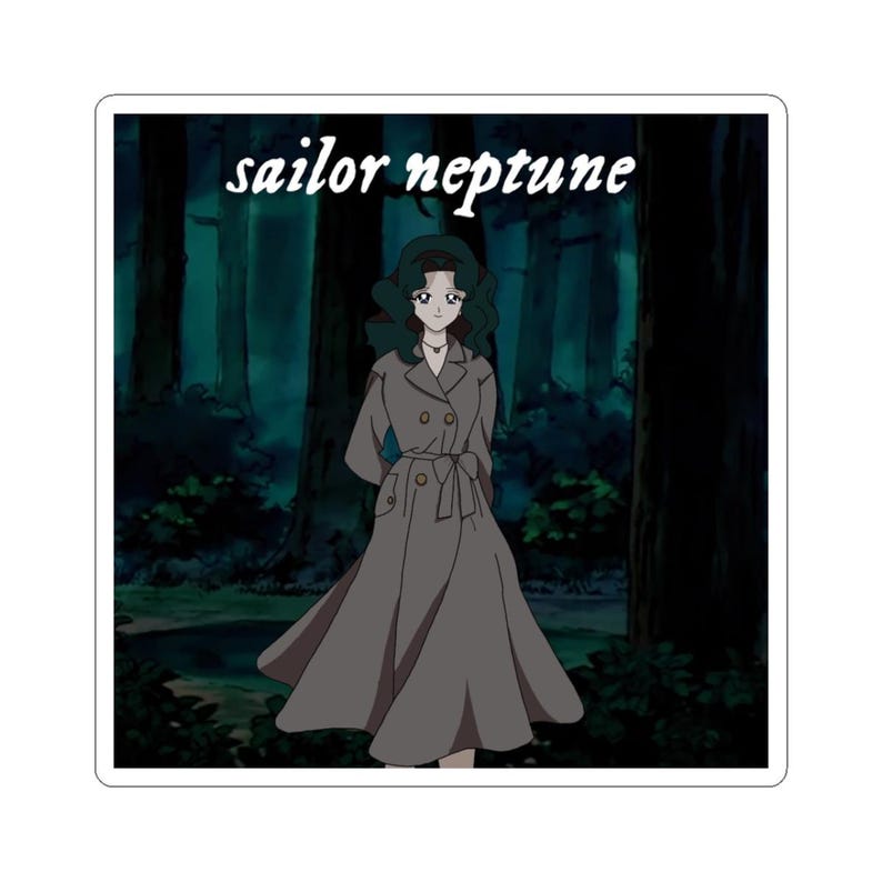 Neptune Anime Album Cover Kiss-Cut Sticker image 1