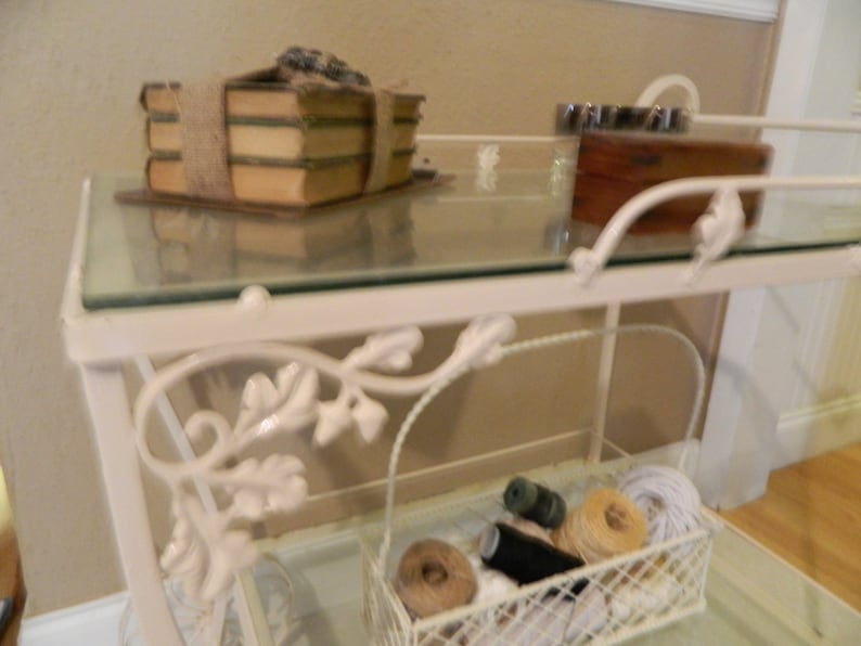 Vintage Woodard Wrought Iron Tea Cart Orleans Pattern Etsy