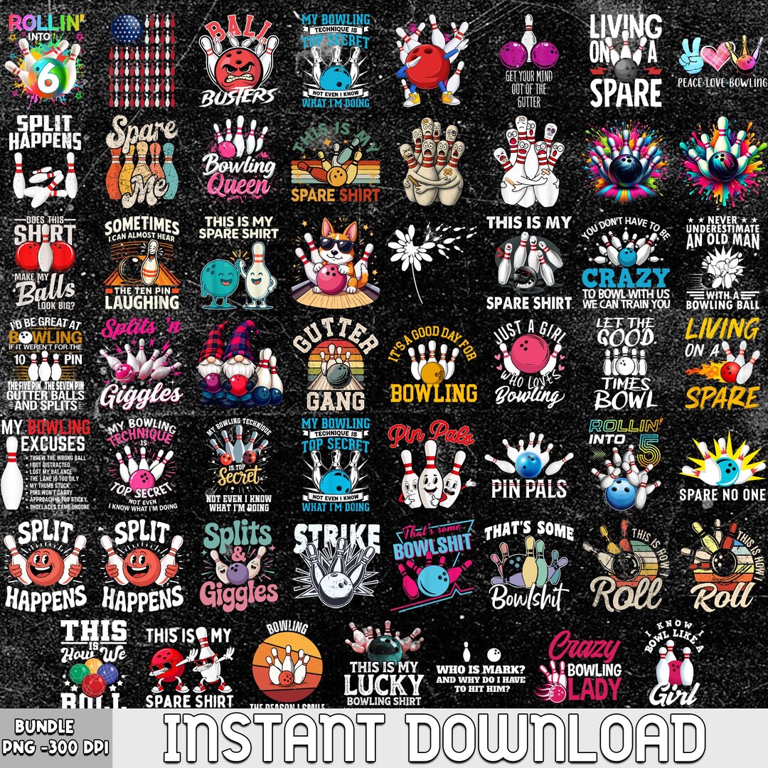 Bowling Png Bundle, Bowling Graphics, Bowler File, Bowling Ball ...