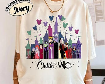 Disney Chillin Like A Villain PNG, Bad Witches Club Castle Disney Villains PNG, Female Villains Evil Friends Disney Girls Trip PNG