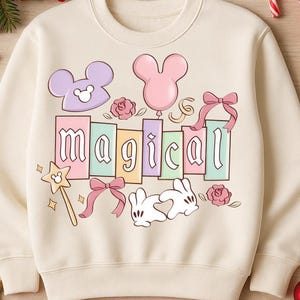 Retro Magical Coquette Disney Comfort Colors png, Mickey Ears png, Disneyland Family png, Disney Trip Vacation png, Magic Kingdom png