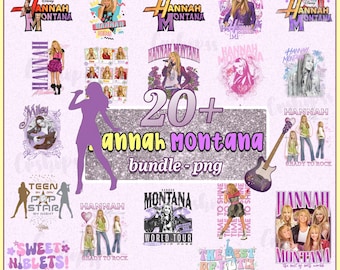 Retro Hannah Montana 20 Years Dis_ey PNG, Y2K Aesthetic, 20th Anniversary Pop Star, Magic Kingdom Disney Trip Png, Dis_ey Channel Fans Png