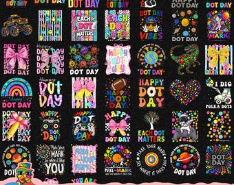Dot Day Png Bundle, Happy Dot Day Png, International Dot Day Png, Teacher School Png, Colorful Classroom Png Bundle