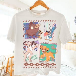 Comfort Colors Retro 90s Disneyland Lion King Simba And Timon PNG, Vintage Lion King PNG, Hakuna Matata PNG, Disneyland Trip
