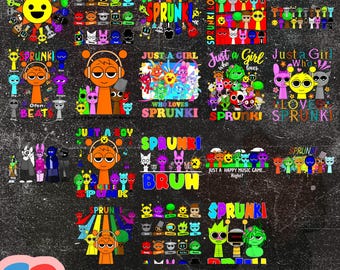 Paquete de imágenes PNG de Incredibox Sprunki Beats, Sprunki Beats, equipo Sprunki, Sprunki Beats PNG, Sprunki Team 5 PNG, PNG de juegos, diseño para camisetas