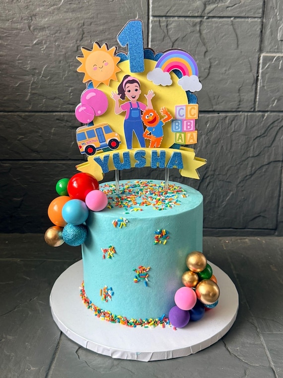 Personalised Ms Rachel Cake Topper, Custom Name Age Party Decor