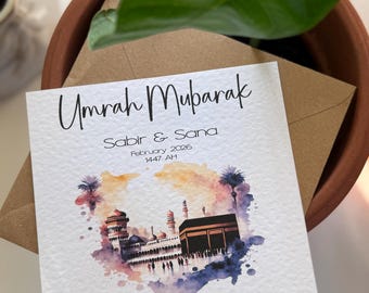 Personalised Umrah Mubarak Card