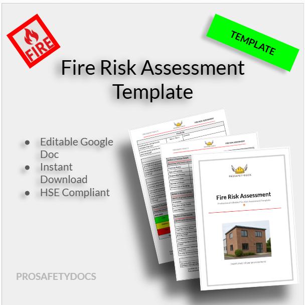 Fire Risk Assessment Template | UK Workplace Safety (google Docs) - Etsy UK