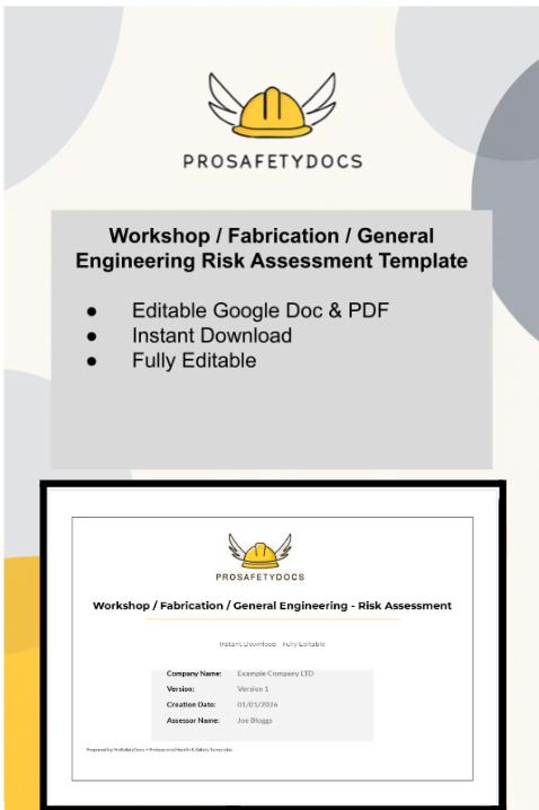 Workshop / Fabrication / Engineering Workshop Risk Assessment Template ...