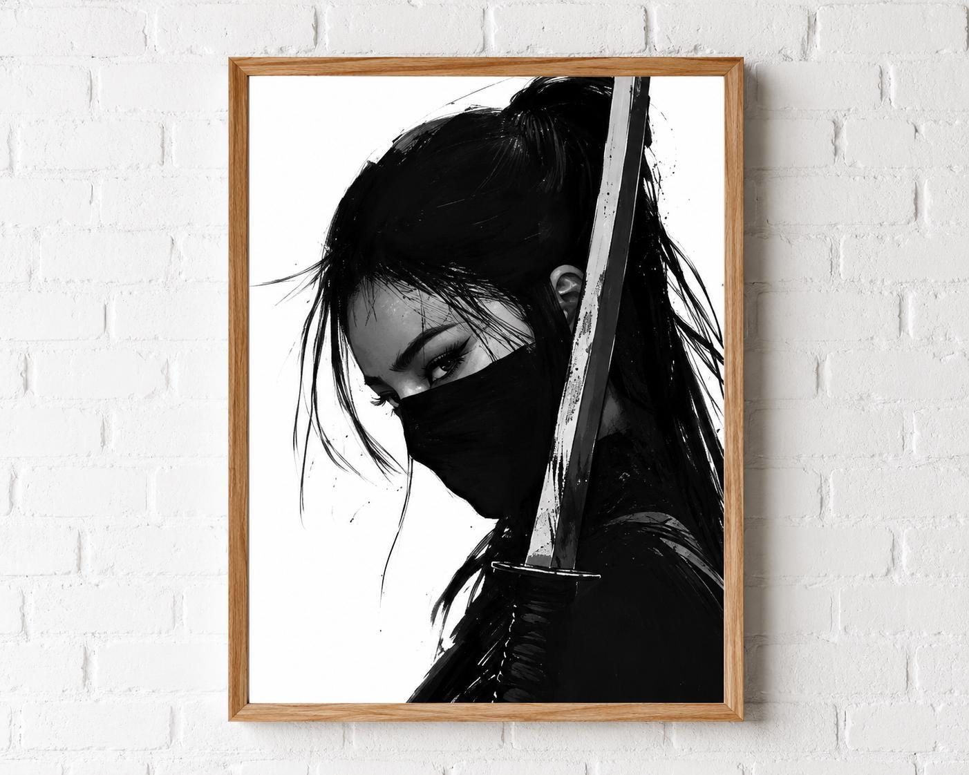 Female ninja art - Etsy 日本