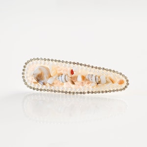 Handmade Sea Shell Hair Barrette, Beach Hair Barrette, Beach Wedding Hair Accessory, Seashell Pearl Hair Clip, Ocean-Inspired Gift for Women