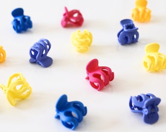 Small Octopus Hair Claw Clips - Set of 4 - Matte Finish