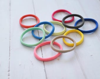 Oversized Hair Ties - 10 Pack - Thick Hair Ponytail Holders