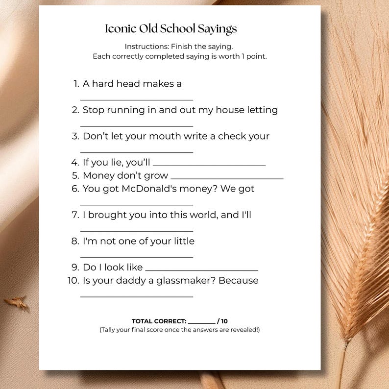 Iconic Old School Sayings Finish the Phrase Game | Black Mama Sayings ...