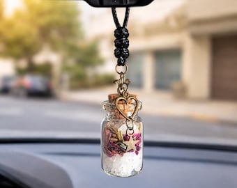 Spell Jar Car Charm | Witchy Rear View Mirror Hanging