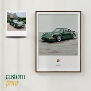 Custom Car Portrait – Oil Painting Style Digital Print, Personalized Gift For Car Lovers