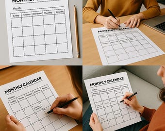Simple Printable Monthly Calendar
