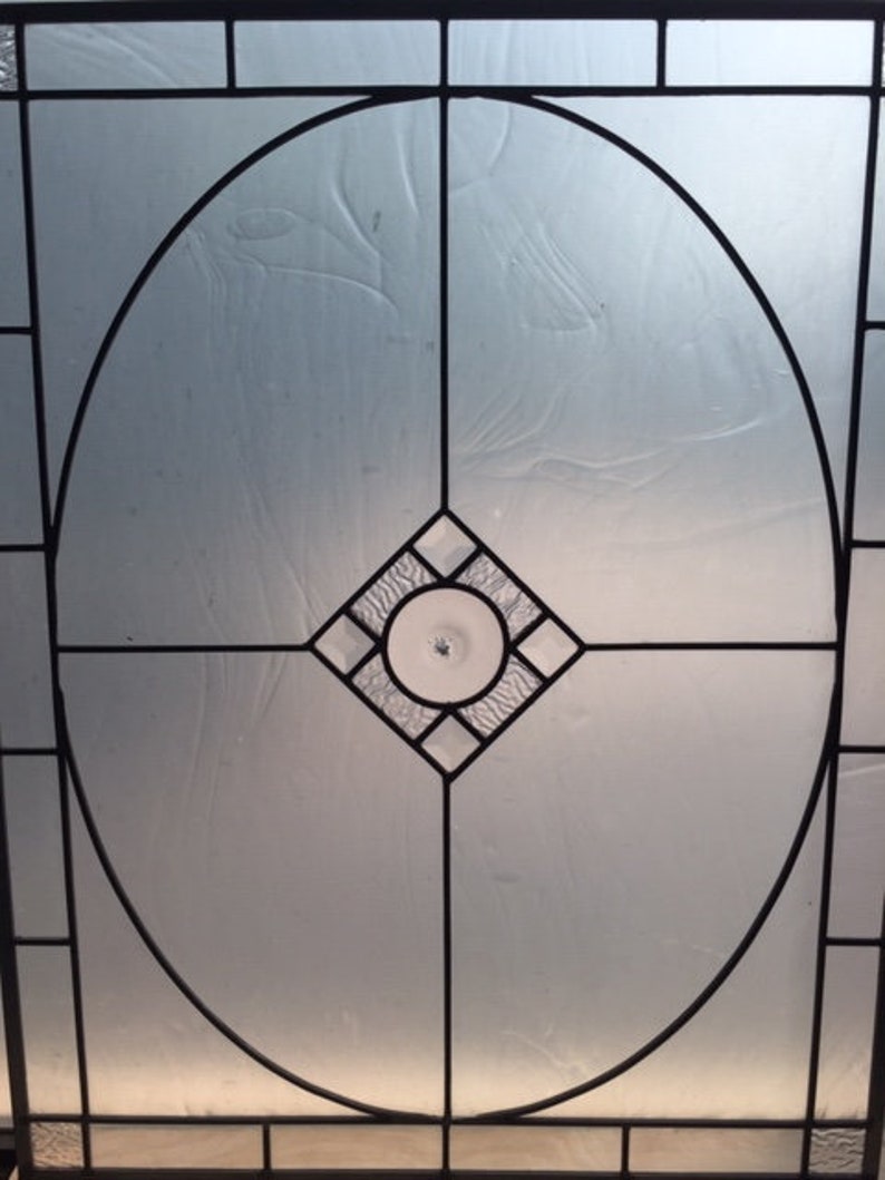 Clear Beautifully Textured Leaded Glass Hanging Window Panel Etsy