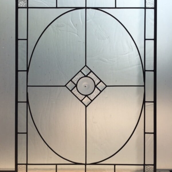 Clear Leaded Glass Panel Etsy