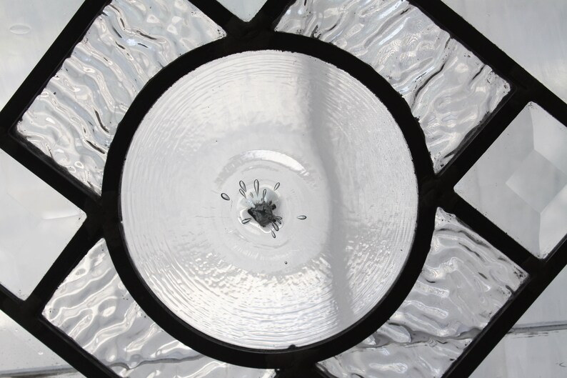 Clear Beautifully Textured Leaded Glass Hanging Window Panel Etsy