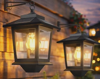 Wandlantaarns op zonne-energie, van schemering tot zonsopgang, led-buitenverlichting, set van 2