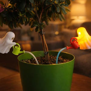 Dispositivo de riego para plantas fantasma, inserto de autorriego para plantas, decoración adorable para plantas, regadera para plantas de interior, regalo para amantes de las plantas.
