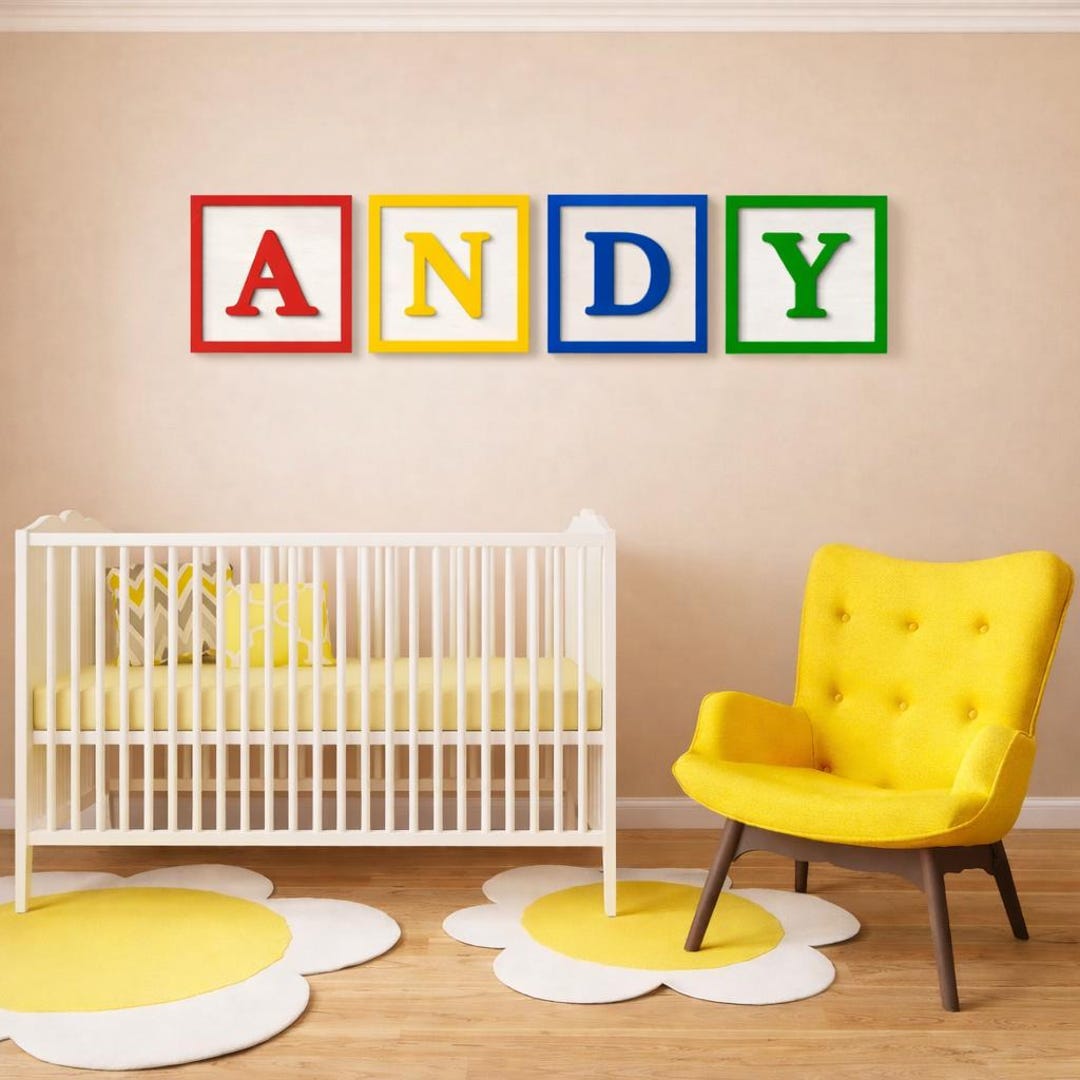 Personalized Toy Block Name Sign | 3D Nursery Name Decor | Custom Kids ...
