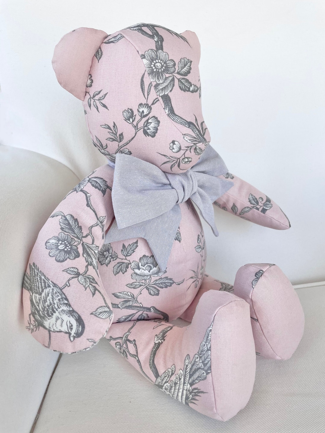 Pink Teddy Bear Toile Winter Sleep Sack