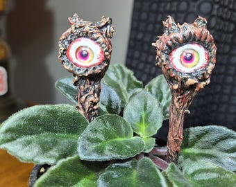 Horror Eye Plant Stakes (Set of 2), Gothic Garden Decor