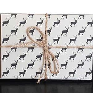 Set di biglietti di Natale - Set di biglietti di auguri - Biglietti di renna - Biglietti di albero di Natale - Biglietti di Natale per la famiglia - Biglietti di auguri per le vacanze in famiglia - Set di 12