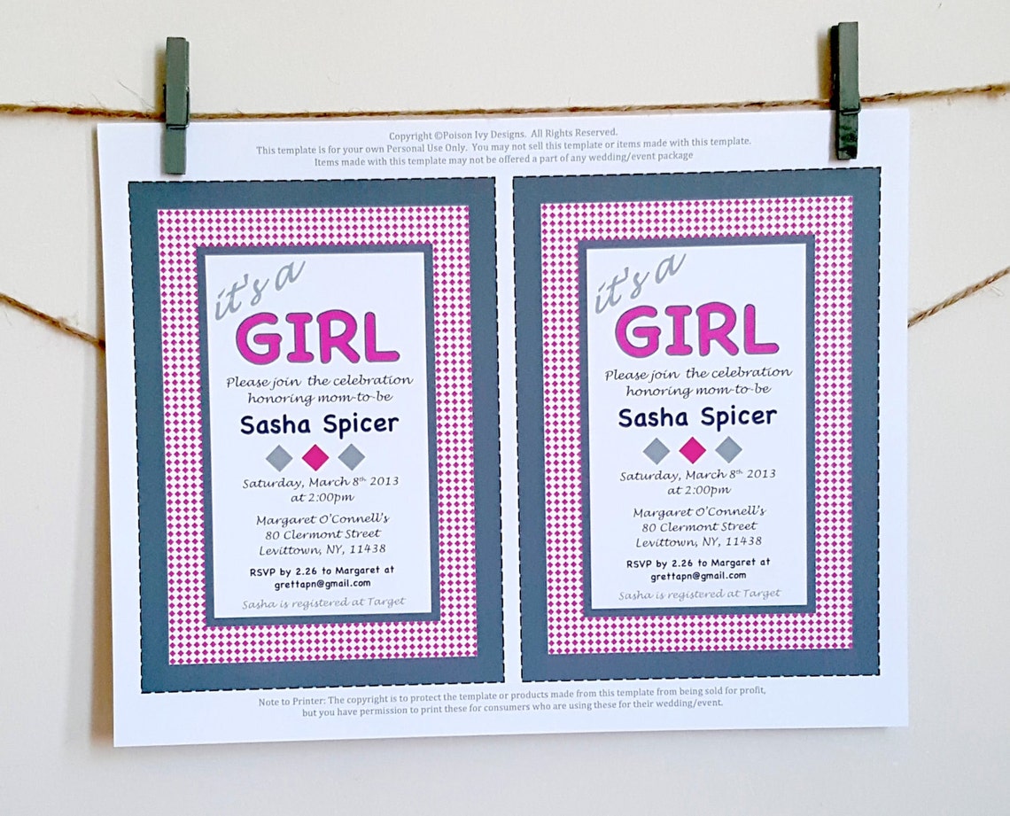 DIY Invitation Template Download Instantly EDITABLE TEXT - Etsy