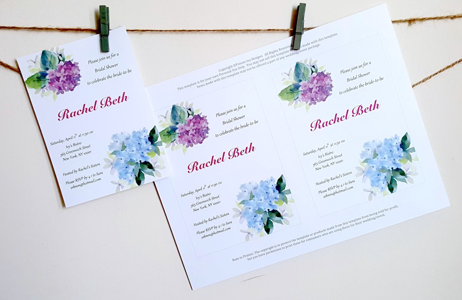 DIY Invitation Template Download Instantly EDITABLE TEXT Etsy