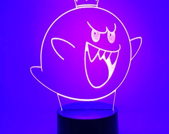King Boo LED Light Lamp Halloween Acrylic Luigi's Mansion SMB1 Mario Bowser Ghost Castle SMW Night Light 3D Light Up 2026