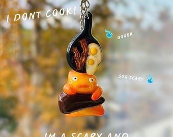 Howl's Moving Castle Calcifer Fire Demon Keychain - Anime Charm