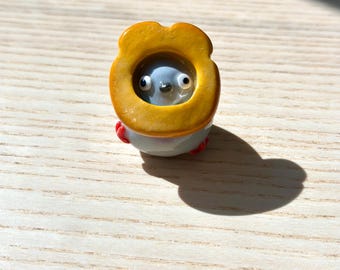 Taube Vogel mit Kopf im Brot | Toast Taube Figur | Dummer Schreibtisch Freund