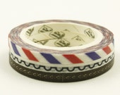 Message - Japanese Washi Paper Tape Set - 3mm wide - 5.5 Yards (each roll)