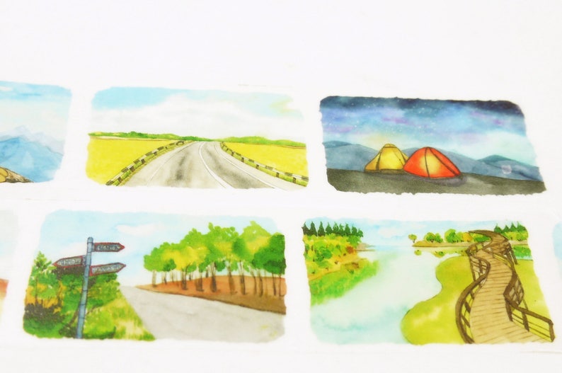 40mm wide 5.5 yard Trail Japanese Washi Masking Tape