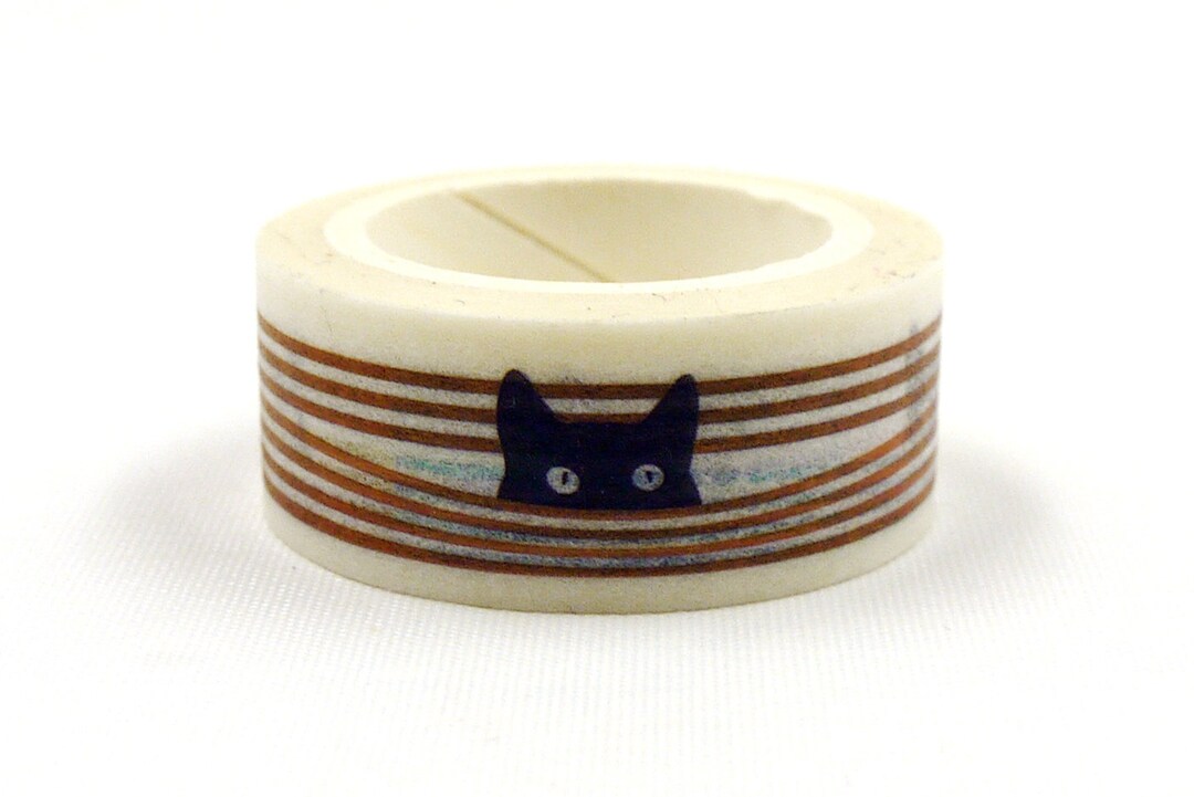 黒猫 - 和紙マスキングテープ - 幅15 mm - 5.5ヤード - Etsy 日本