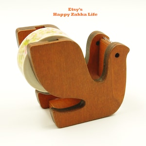 Bird Shape Washi Tape Dispenser - Wooden Tape Holder - Tape Dispenser - Tape Cutter