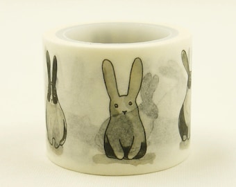 Grey Rabbit - Japanese Washi Sticker Tape - 30mm wide - 5.5 yard