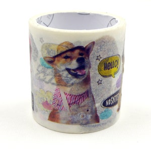 Happy Dog - Japanse washi-afplaktape - 40 mm breed - 2,2 yard