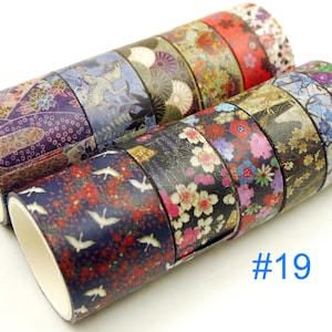 Japonisme 06 - Japanse washi-afplaktapeset - 12 rollen - 2,2 meter - Geen korting