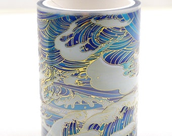 Blue Wave 01 - Japanese PET Masking Tape - 60mm wide - 2.2 yard